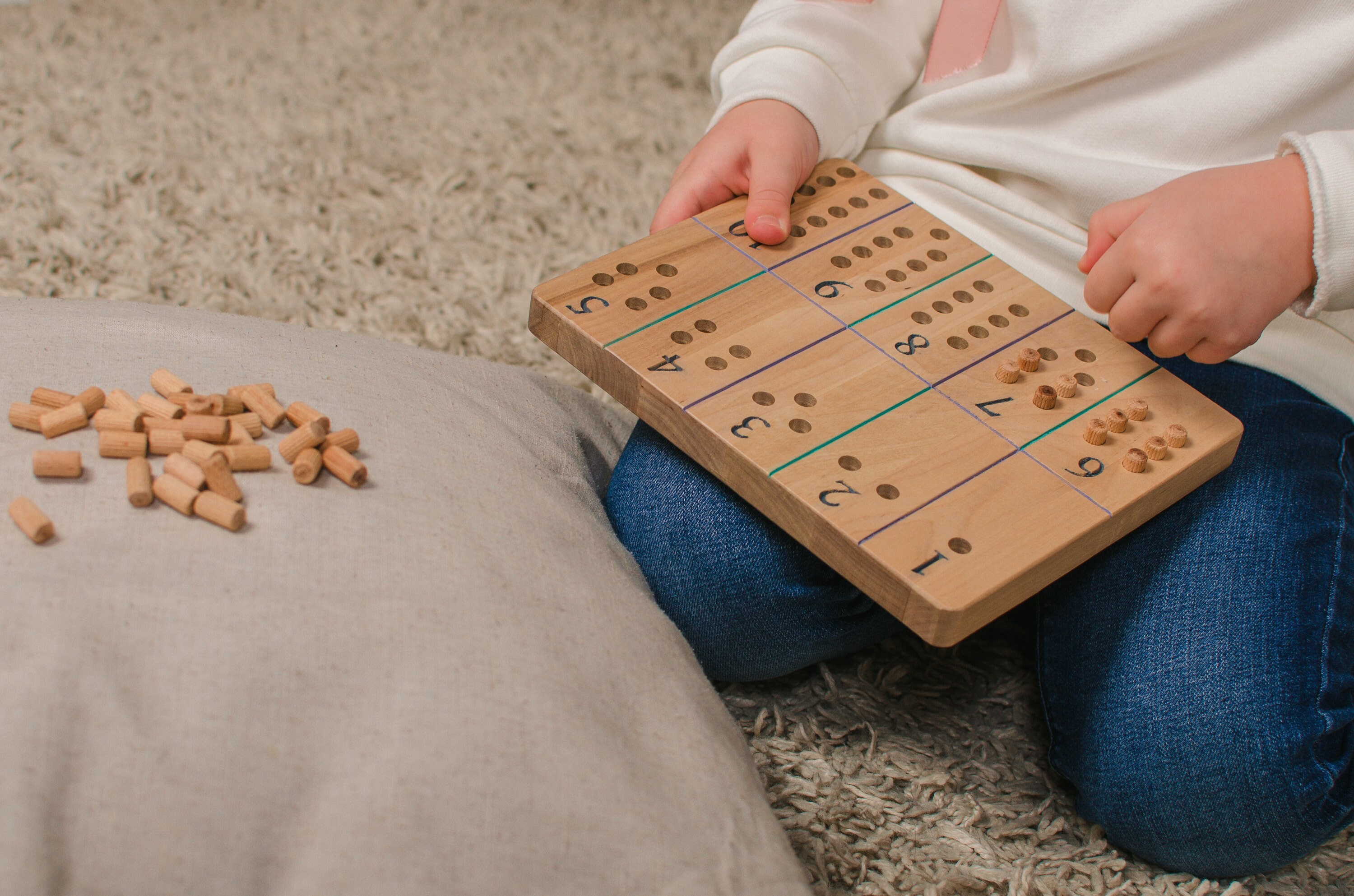 Wooden Math Board Homeschool Math Preschool Numbers | Etsy
