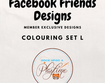 FB Friends Colouring Doll Set L Machine Embroidery Design, Brother, Janome, Bernia, Singer, In the Hoop