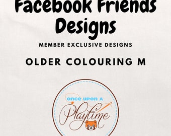 FB Friends Colouring Doll Set M Machine Embroidery Design, Brother, Janome, Bernia, Singer, In the Hoop
