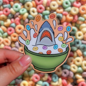 Cereal Killer Shark Sticker