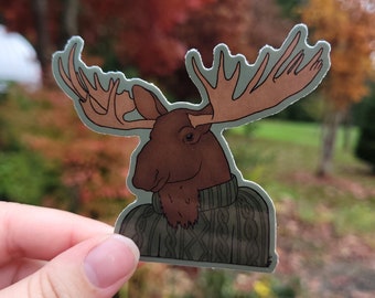 Cozy Moose Sticker