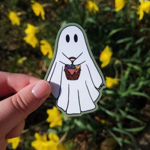 Spring Picnic Ghost Sticker