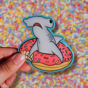 Hammerhead Donut Sticker