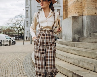 Academia Suspender Pants - Peaky Blinders Style Suit Pants - Classic Vintage Look, Dandy