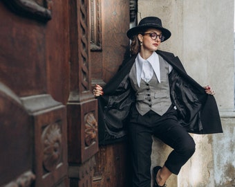 Academia Houndstooth Vest - Suit Vest - Classic Vintage Look, Dandy