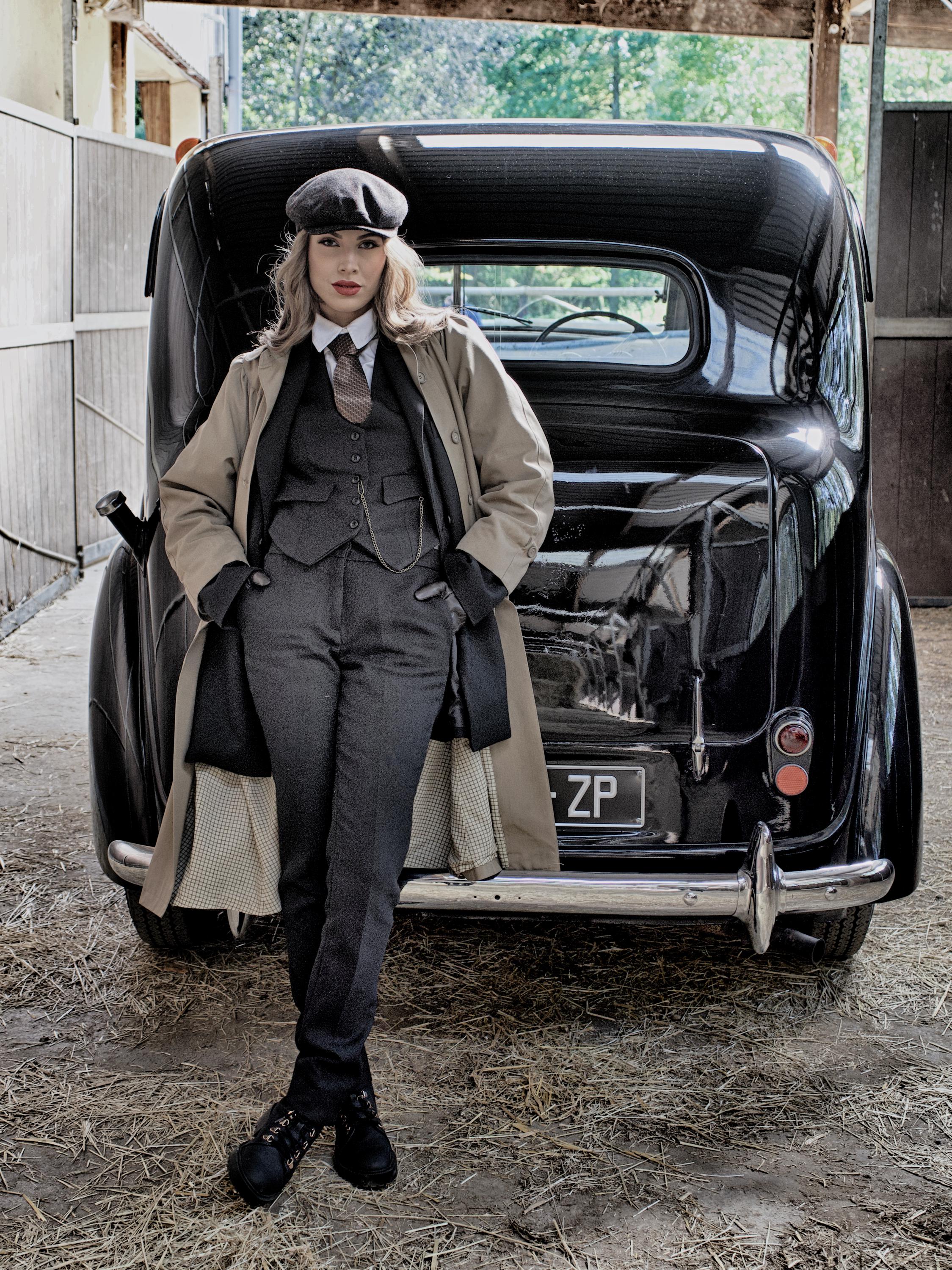 Black Tailored Trousers - Peaky Blinders Style Suit Trousers - Classic Vintage Look, Dandy