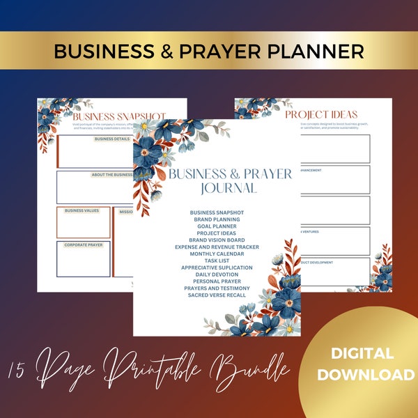 Printable Business & Prayer Journal