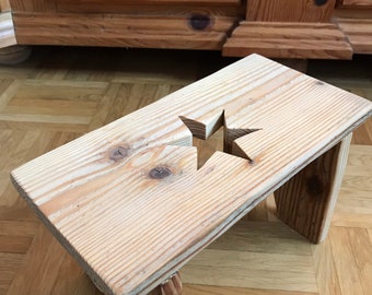 Wood, natural, handmade, gift, stool, step stool, decoration, rustic, country style, sustainable step stool, minimalist