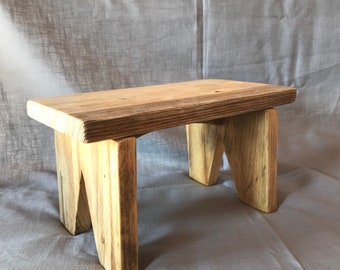Wood, nature, handmade, gift, stool, step stool, decoration, rustic, sustainable, country style