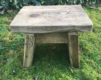 Bois, naturel, fait main, cadeau, tabouret, escabeau, décoration, rustique, tabouret, style maison de campagne