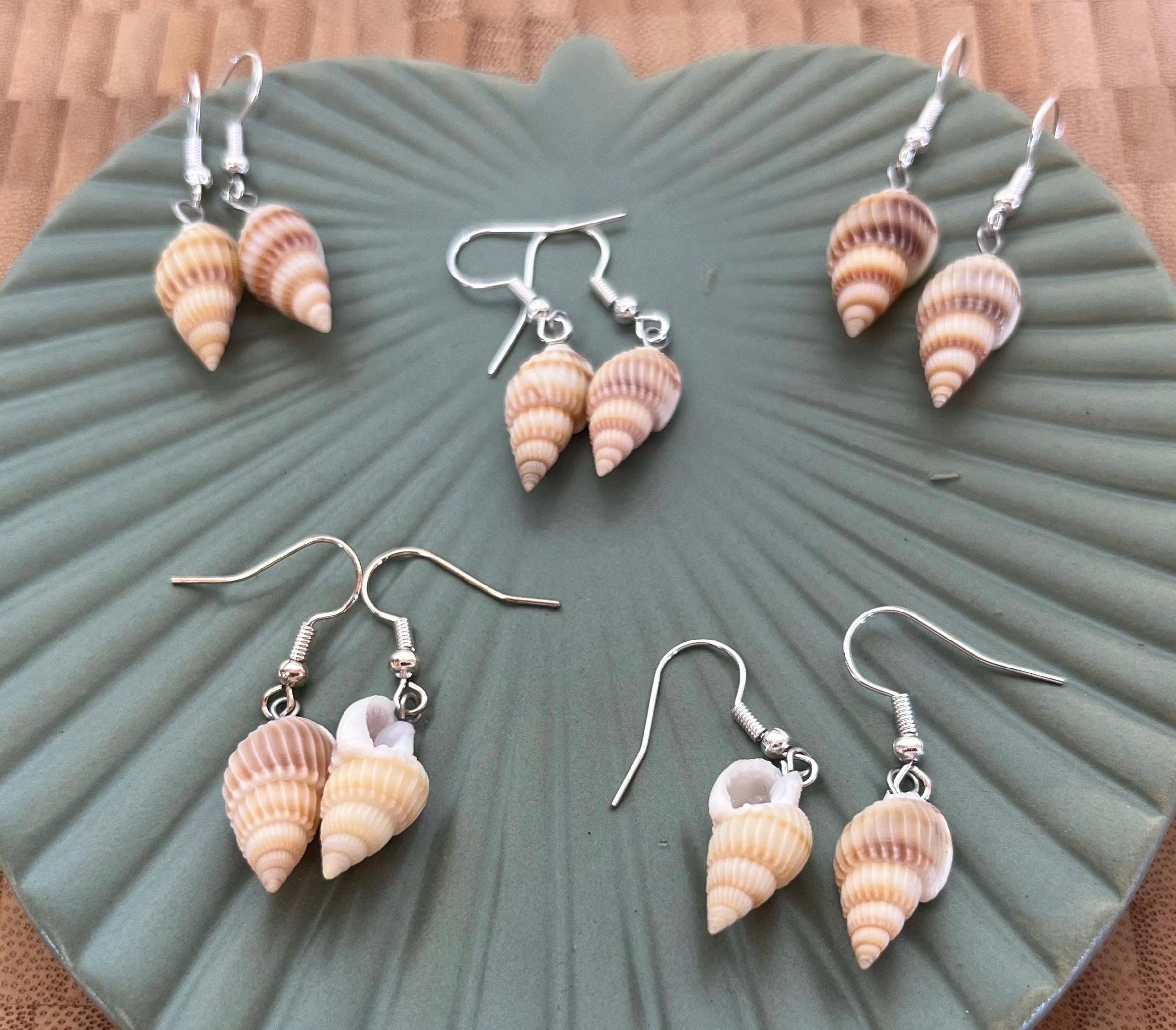 Miniblings Orecchini Pendenti Con Conchiglia Vera – Placcati Oro – Ipoallergenici – Fatti A Mano In Germania – Tema Mare E Vacanze - 4