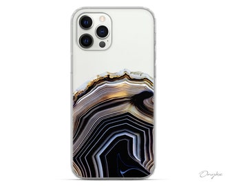 سيكل Turquoise Gold Agate iPhone 12 Clear Case Fits Apple iPhone | Etsy ... coque iphone 12 Agate Inspiration