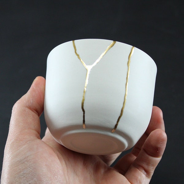 Zestaw upominkowy Kintsugi, kubek Kintsugi, kubek Kintsugi Wellness, ceremonia parzenia herbaty Matcha, kubek Kintsugi bezpieczny dla żywności, kubek Wabi Sabi, zestaw Kintsugi