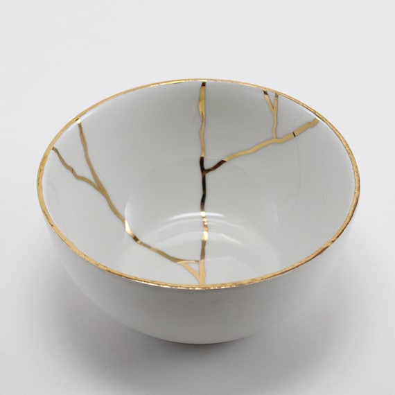 Kintsugi Bowl Food Safe Kintsugi Japanese Salad Bowl Etsy