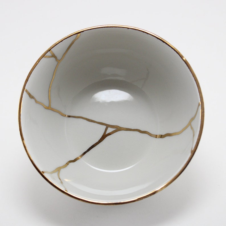 Kintsugi Bowl Food Safe Kintsugi Japanese Salad Bowl Etsy