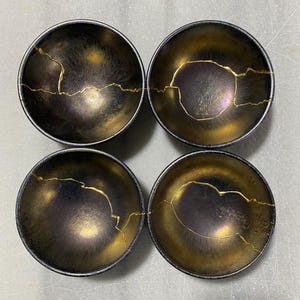 Kintsugi Bowl, Japanese Art, Kintsugi Pottery, Kintsugi Set, Personalized Gifts, Handmade Home Decor, Minimalist image 9