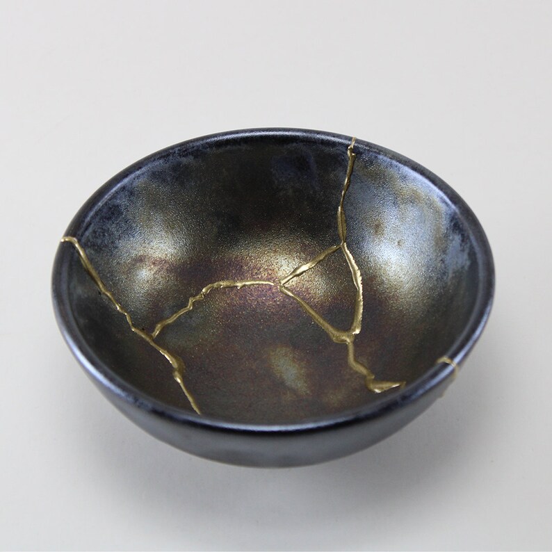 Kintsugi Bowl, Japanese Art, Kintsugi Pottery, Kintsugi Set, Personalized Gifts, Handmade Home Decor, Minimalist image 7