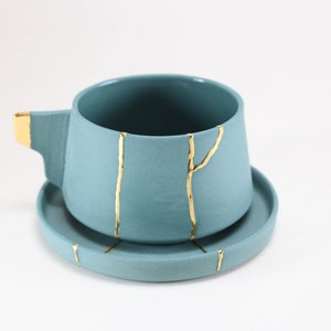 Kintsugi Gift Set, Kintsugi Cup, Kintsugi Wellness Cup, Matcha Tea Ceremony, Food Safe Kintsugi Cup, Wabi Sabi Cup, Kintsugi Kit