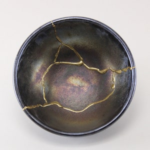 Kintsugi Bowl, Japanese Art, Kintsugi Pottery, Kintsugi Set, Personalized Gifts, Handmade Home Decor, Minimalist image 4