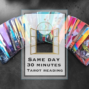 Le même jour, lecture de tarot psychique de 30 minutes pour carrière, emplois, amour, relations, chemin de vie, etc.