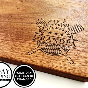 Grandpa fathers day gift customize Grandpa grill gift Grandpa Gift for fathers day gift for grandpa cutting board personalized retirement