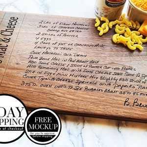 Handwritten recipe cutting boards handwritten custom cutting boards recipes engraved cutting board fathers day cutting board personalized