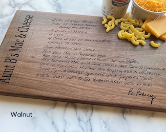 Personalized Recipe Cutting Board | Handwritten Recipe | Christmas Gift | Engraved Recipe Board | Family Keepsake | Wedding Gift