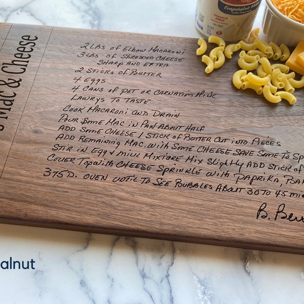 Engraved recipe cutting board recipe engraved cutting board with recipe cutting board engraved recipe handwritten recipe board cooking gift