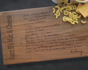 Handwritten recipe cutting board handwritten recipe board engraved cutting boards family recipe cutting board personalized cutting board