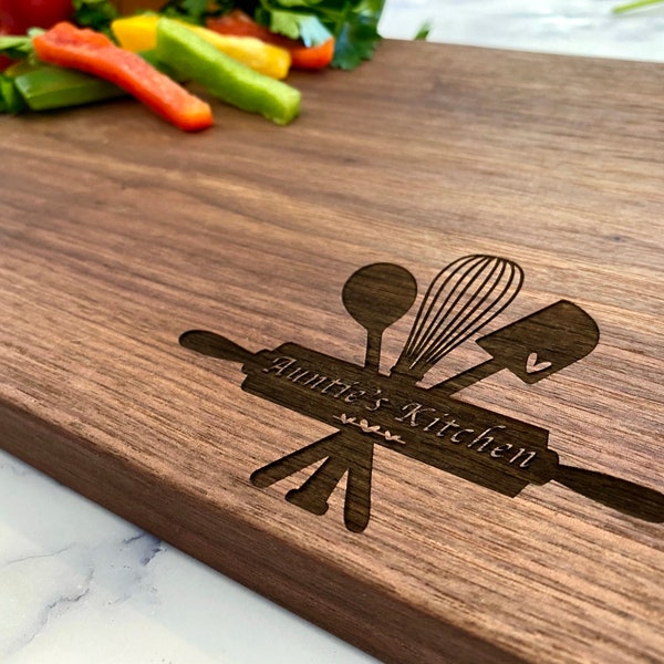 Unique Walnut Cutting Board - Ideal Realtor Closing or Engagement Gift for Couples