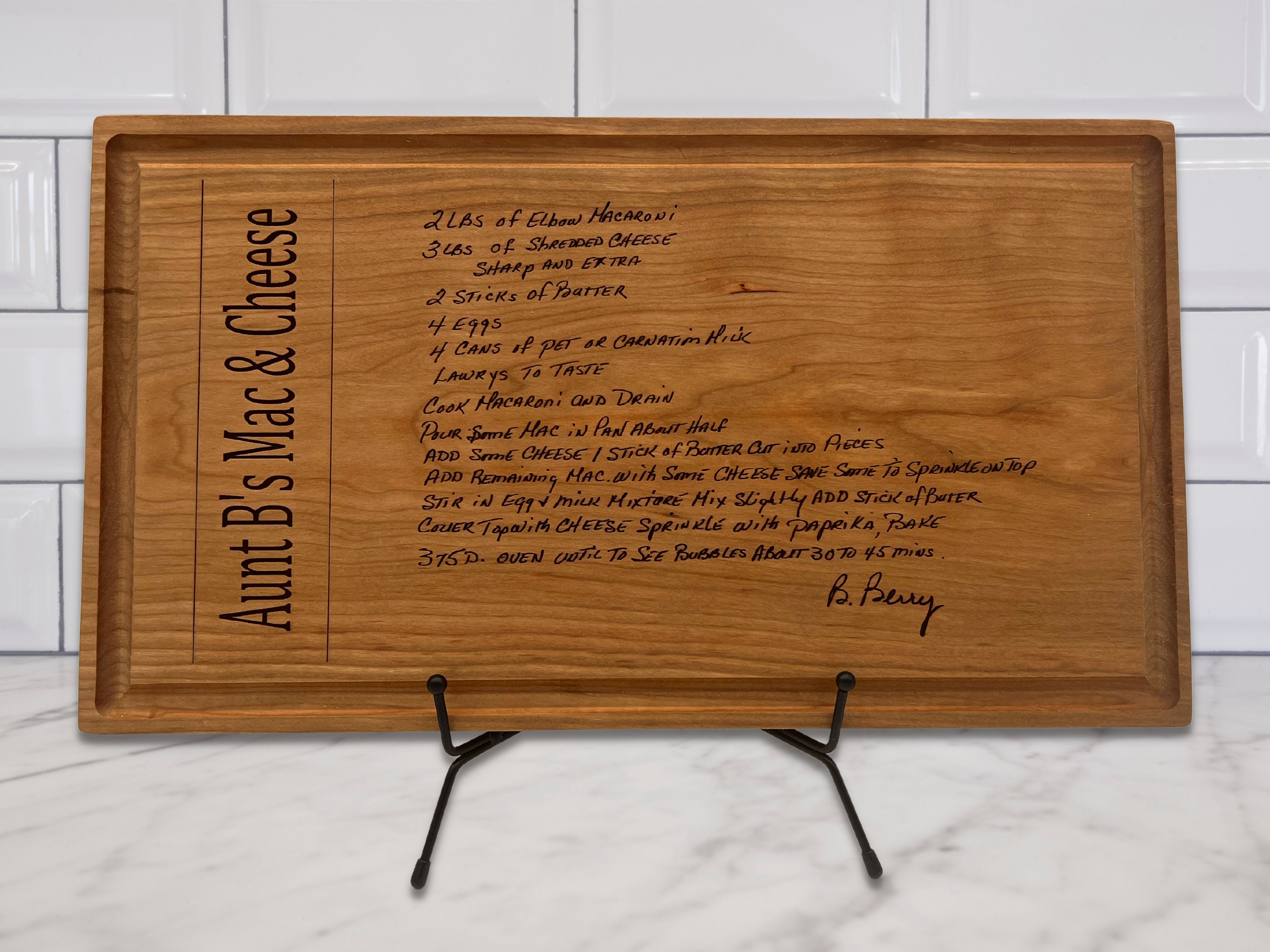 Recipe for an Exceptional Aunt Cutting Board Customized 