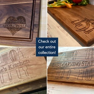 Personalized Wood Cutting Board Gift for Women, Handmade Cutting Board Mothers Day Gift, Personalized Rustic Housewarming Gift image 9