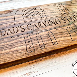 Wood personalized cutting board, Mens BBQ cutting board or meat carving station gift, Father-in-law Gift, Birthday, Anniversary Gift image 1