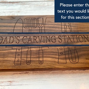 Wood personalized cutting board, Mens BBQ cutting board or meat carving station gift, Father-in-law Gift, Birthday, Anniversary Gift image 2