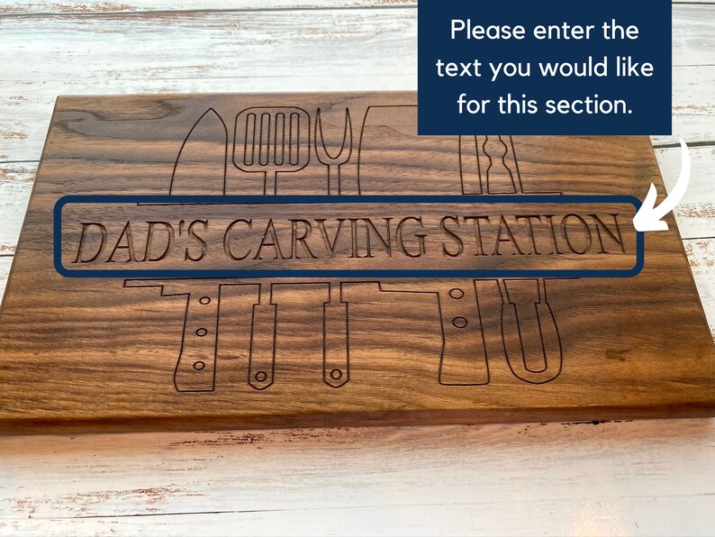 Wood personalized cutting board, Mens BBQ cutting board or meat carving station gift, Father-in-law Gift, Birthday, Anniversary Gift image 2