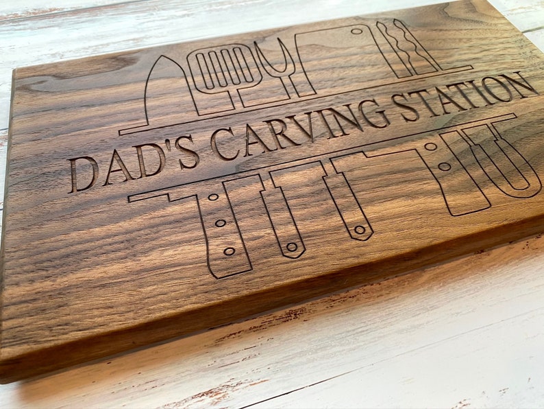 Grill gifts for mens 50th birthday gift for dad grilling gifts for dad from kids cutting board personalized wood gifts for husband bbq gifts image 2