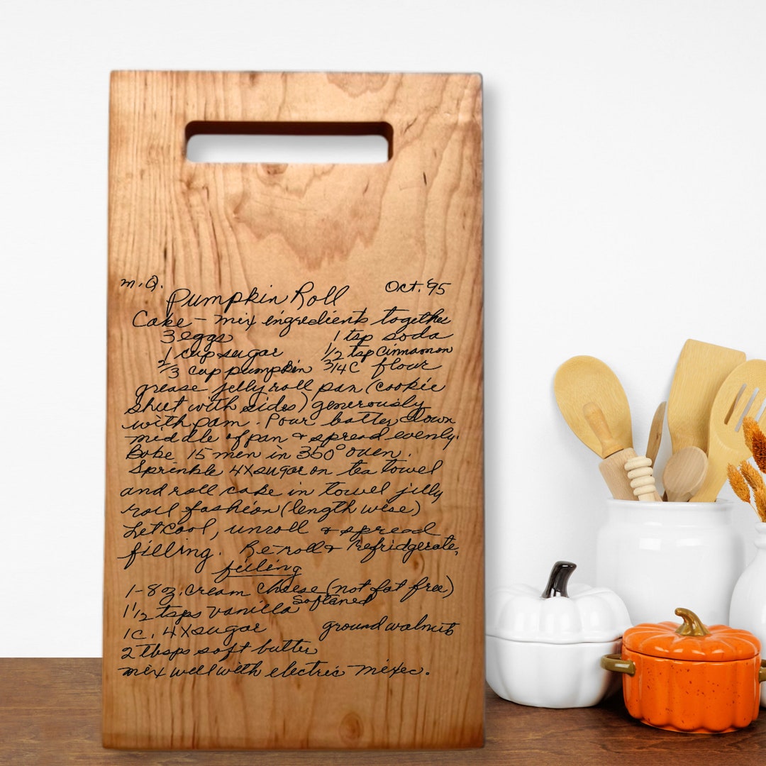 Engraved Family Recipe Board Custom Cutting Board Unique Gift
