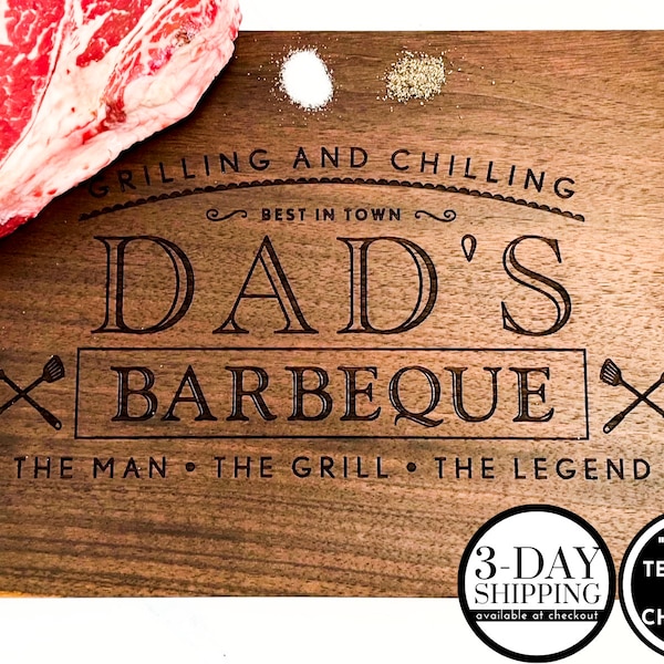 Personalized cutting board for dad grill gifts for dad bbq gifts for dad Grilling Gift for dad 50th birthday gift for dad cutting board wood