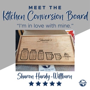 Personalized Baking Gifts for Women Personalized Housewarming Gift Personalized New Home Gift for her Cutting Board Kitchen Measurement