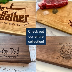 Grill gifts for mens 50th birthday gift for dad grilling gifts for dad from kids cutting board personalized wood gifts for husband bbq gifts image 9