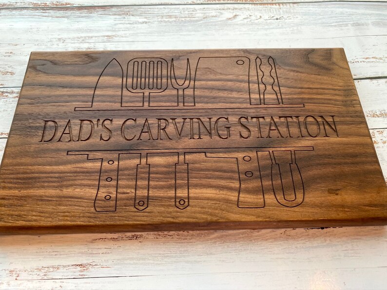 Grill gifts for mens 50th birthday gift for dad grilling gifts for dad from kids cutting board personalized wood gifts for husband bbq gifts image 3