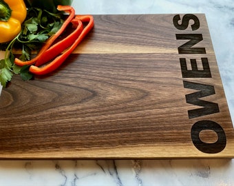 Personalized Wooden Chopping Board, Custom cutting board w last name. Newlywed or Anniversary Gift