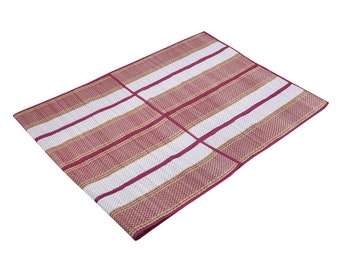 Eco-Friendly Yoga Mat / Reed Mat / Grass Mat / Natural Fibre mat with FREE Mat Bag - 4 Fold (36" Width x 72" Length) - by MONTISA