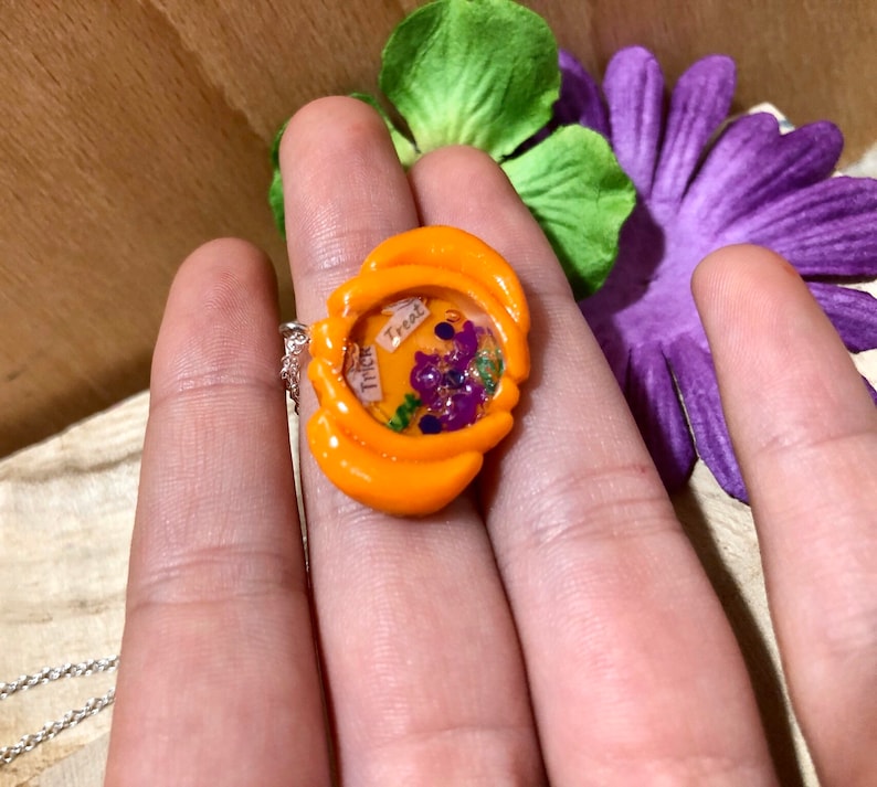 Trick or Treat Pumpkin Necklace