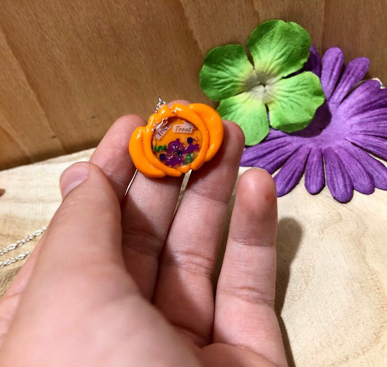 Trick or Treat Pumpkin Necklace