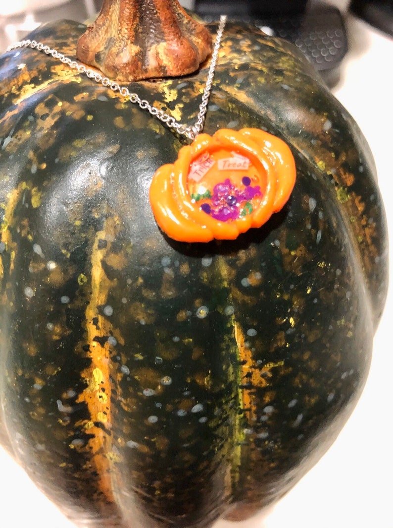 Trick or Treat Pumpkin Necklace