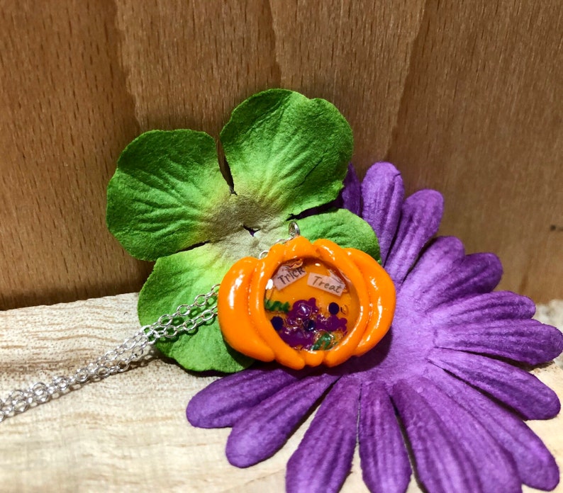Trick or Treat Pumpkin Necklace