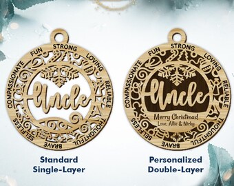 Personalized Uncle Ornament - Ultimate Christmas Ornament Collection