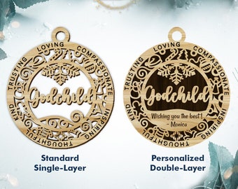 Personalized Godchild/Goddaughter/Godson Ornament - Ultimate Christmas Ornament Collection