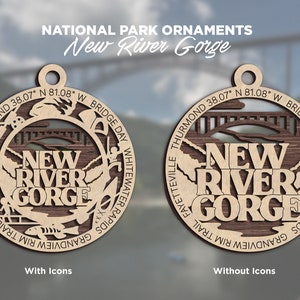 New River Gorge Ornament - National Park Christmas Ornament Collection